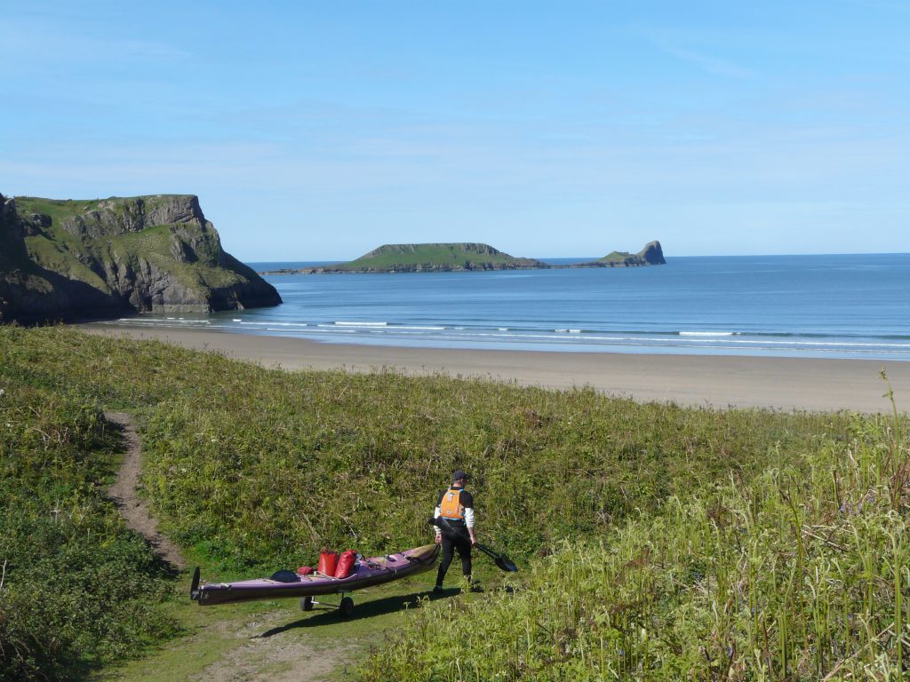 Heading down to Rhossili Beach.